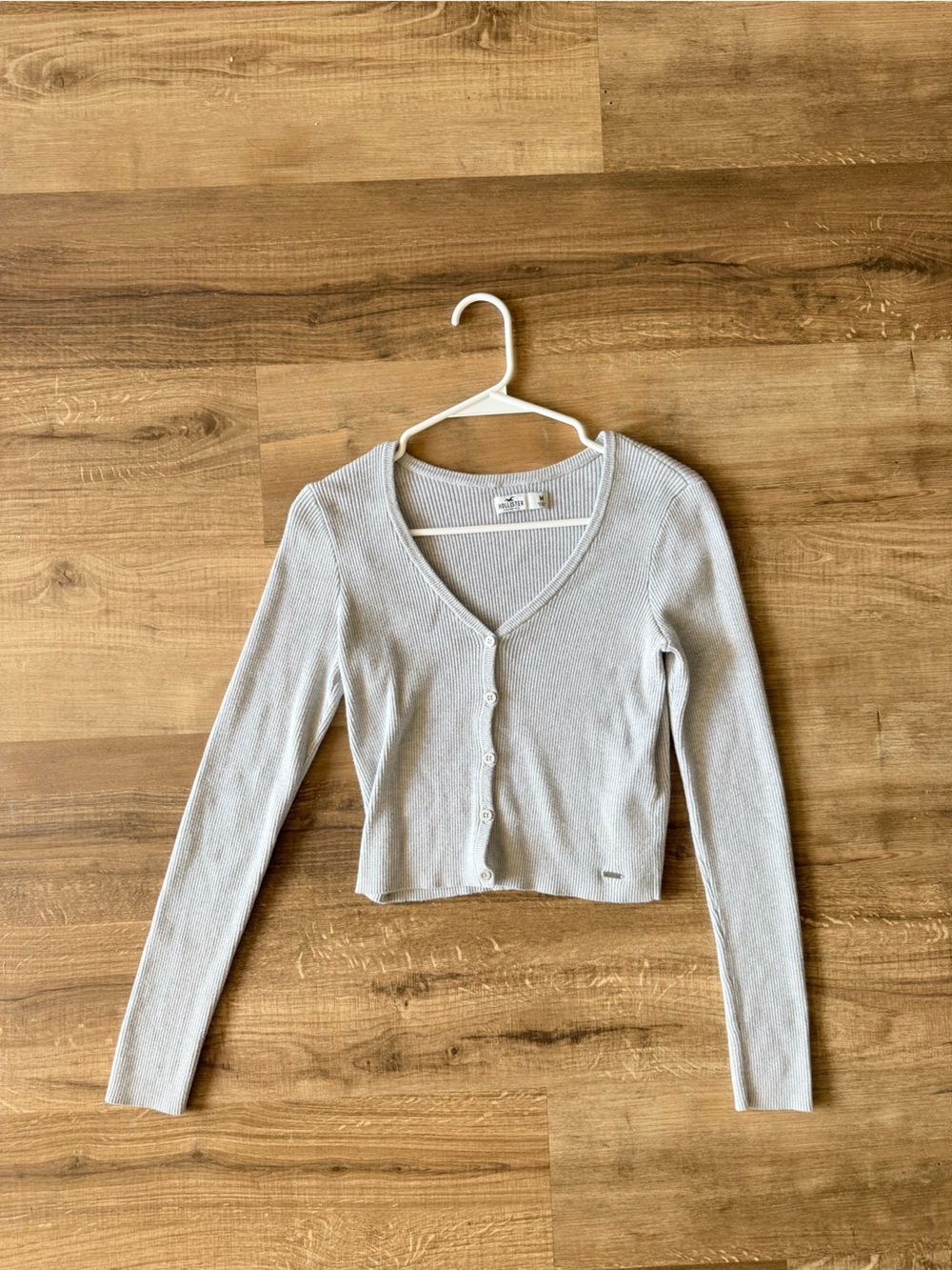 Hollister Cropped Button Up Sweater